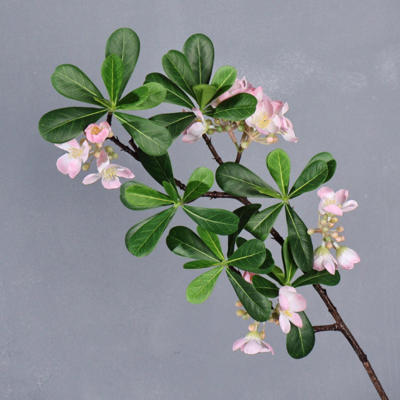 

4pcs Study Decorative Silk Paulownias Plant Simulation Flowers Office Decoration Artificial White Paulownia Flower Branches рожевий