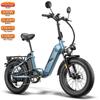 Electric Bicycle Foldable Fafrees FF20 Polar 500W Motor 20" Fat Tire Adult Electric Bike 48V 26.8AH LCD Display 7 Speed