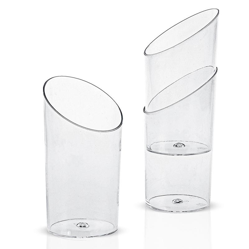 20Pcs 70Ml Reutilizável Cilindro Sobremesa Copos Plástico Mini Iogurte Mousse Sobremesa Copo