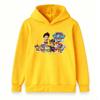 Kids Boys Girls Cartoon Animal Print Hooded Sweatshirt Casual Long Sleeve Pullover Tops for Daily Wear