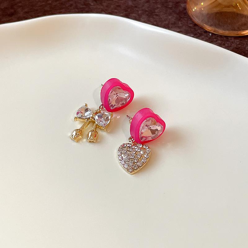 Милый бриллиантовый любовный бант имитация жемчуга чокер-ожерелье милый интернет-знаменитость старший ожерелье на ключицу