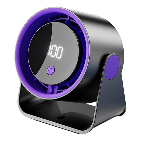 Portable Turbo Desk Fan 100-Speed Adjustable Table Fan with LED Display USB Rechargeable