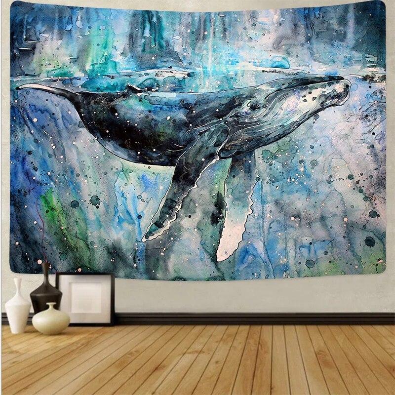 

Психоделический хиппи Кит океан гобелен декоративный гобелен спальня гостиная настенный ковер 100x75cm