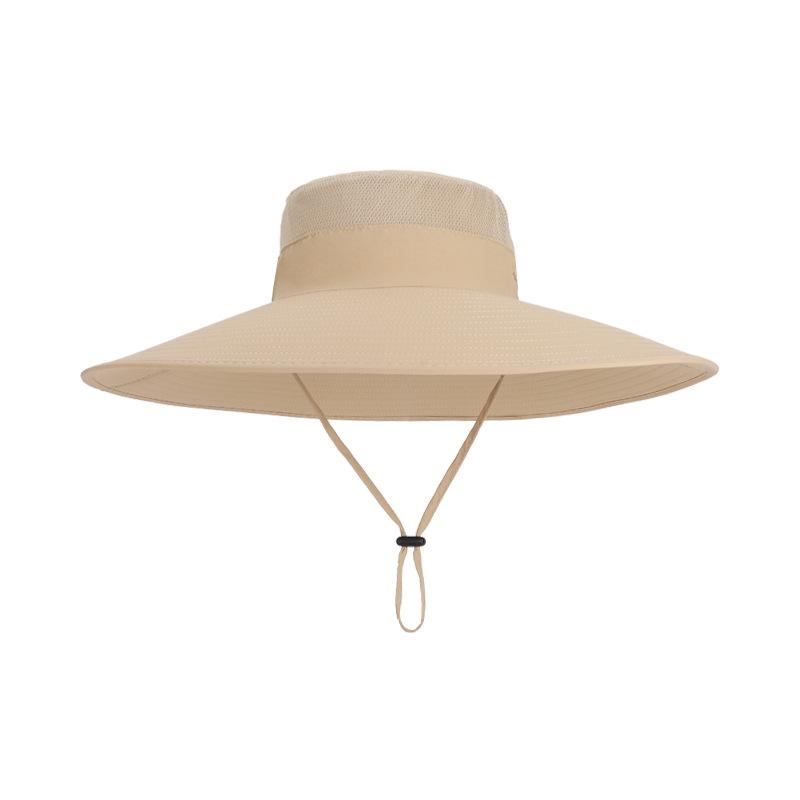 Summer Widened Brim Sun Hat Men's Outdoor Mountaineering Fishing Sun Protection Hat Quick Drying Waterproof Breathable Bucket Hat