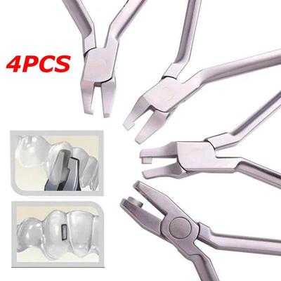 Set da 4 pezzi di pinze per allineatori ortodontici dentali, formatura termica, punzonatrici verticali orizzontali invisibili, strumenti per dentisti