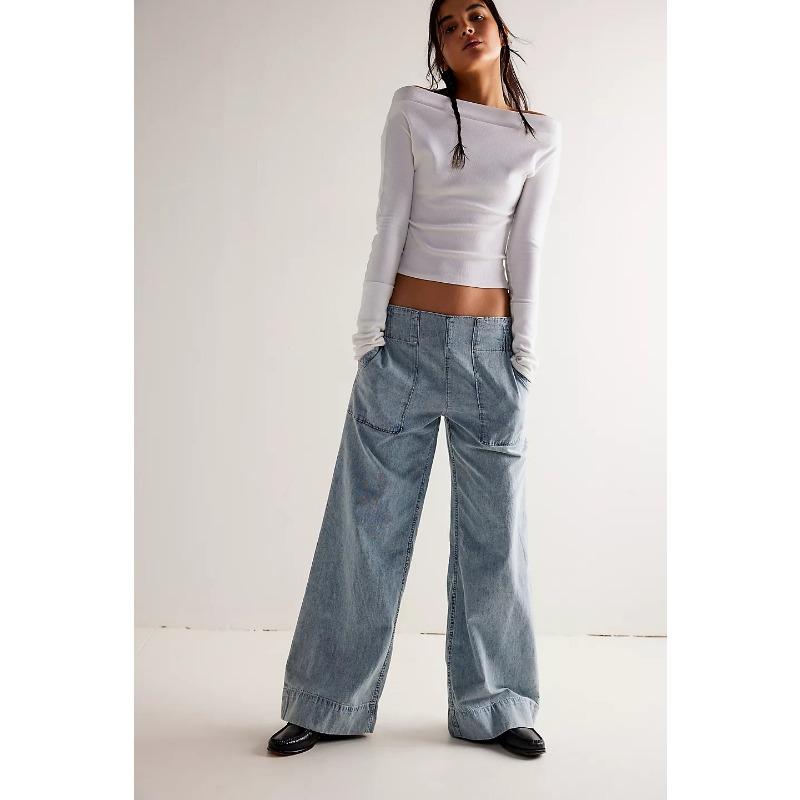 QICED Women's Fashion Casual Solid Color Print Pants & Capris Casual Chic