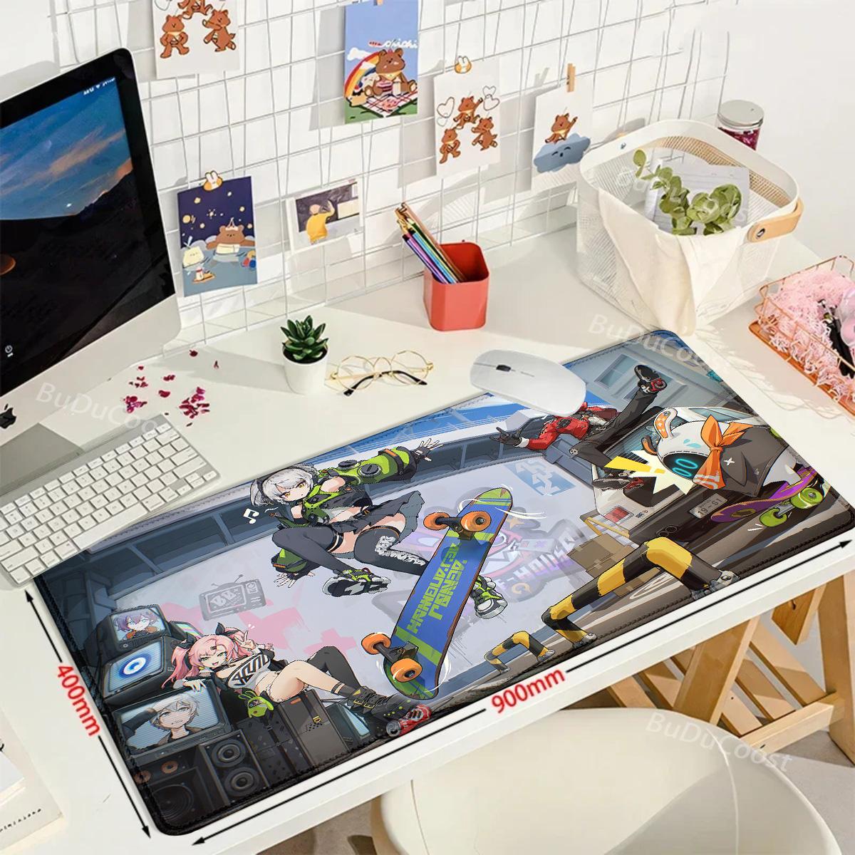 

game Zenless Zone Zero ZZZ teclado mouse pad Anby Demara Nicole mousepad Computer Keyboard Padding Gaming Accessories Desk Mat 300x600x2mm