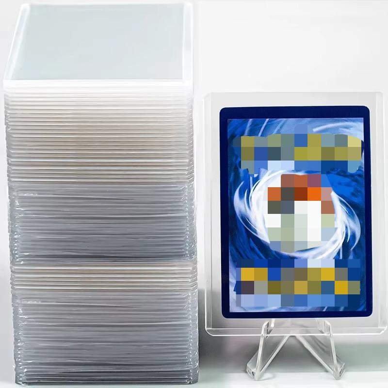 50-1Pack 35PT Transparent Card Sleeves PVC Hard Plastic Game Cards Holder Cover for Collectible Trading Cards