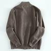 Export Label Cutting Tail Order Men Temperament Commute Stand Collar Men Zipper Cardigan Outerwear Sweater Heavy Weight Weight Tops