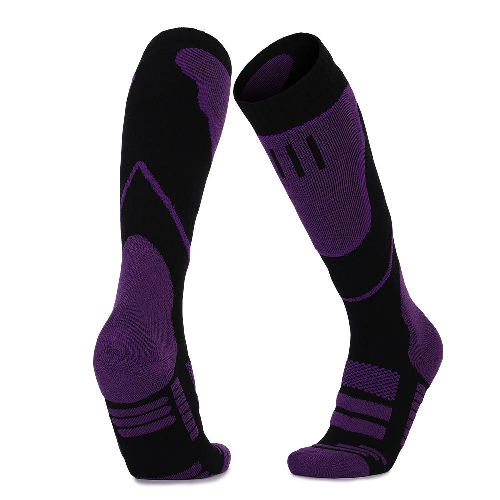 Unisex Thermal Ski Socks: Thick, Warm, Terry-Fabric, Long Fit for Cold-Weather Sports