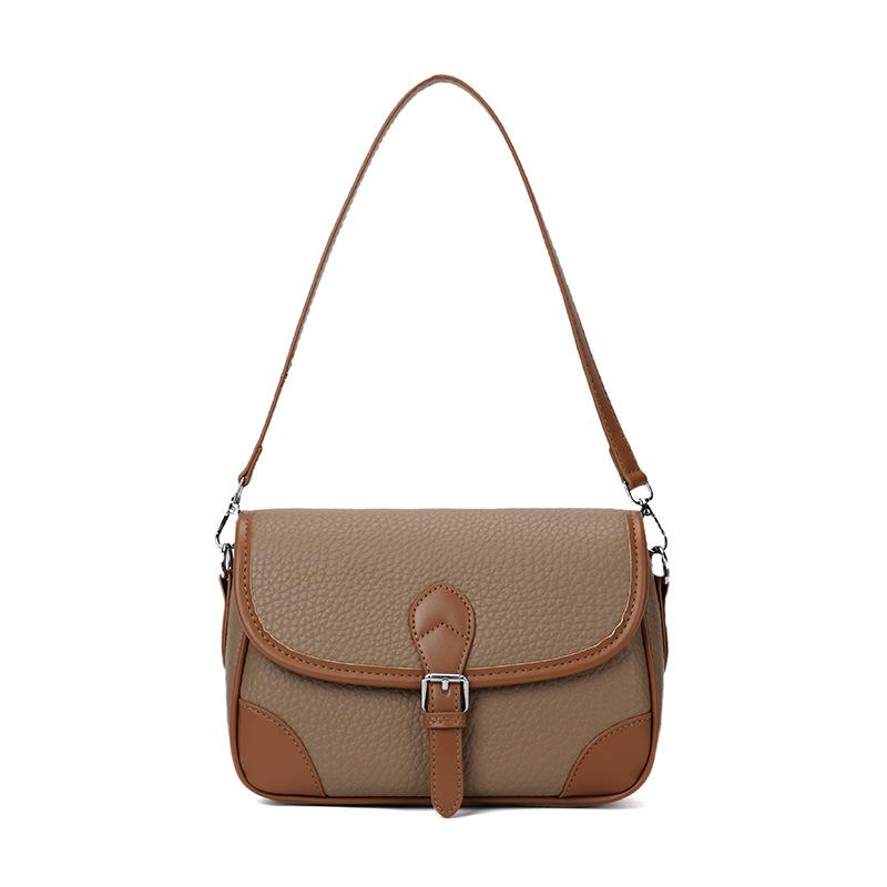 Retro Small Bag Women's Bag Summer New Fashion Shoulder Bag Fashion Crossbody Contrasting Color Small Square Bag Tide