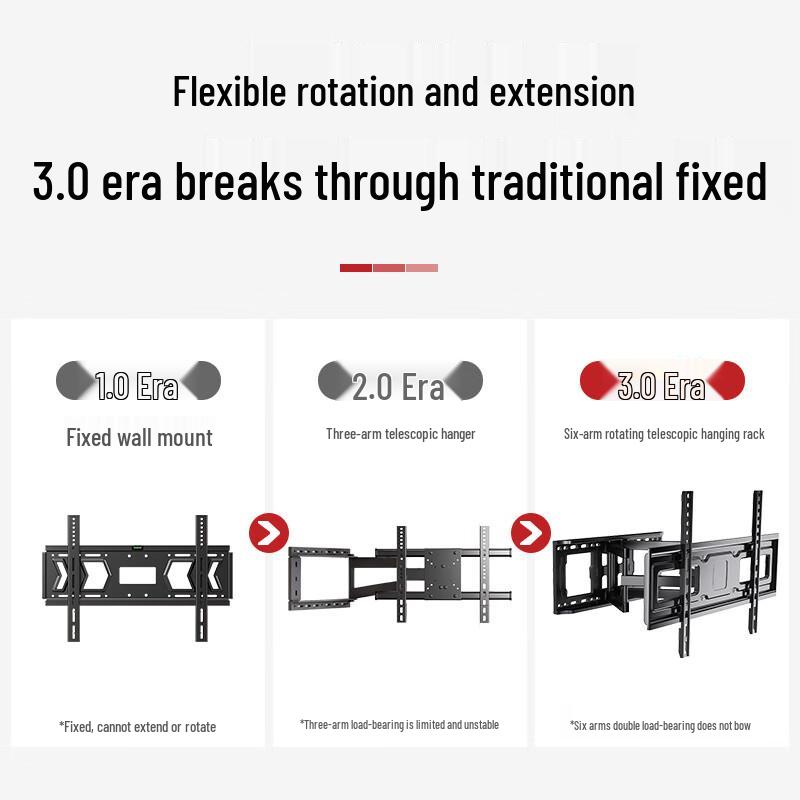 Junao 26-65 Inch Retractable Rotating TV Wall Mount