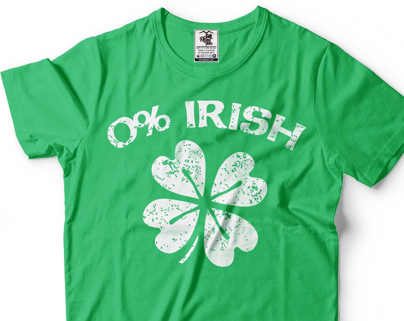 0% Irish St. Patrick s Day T-Shirt: Lucky Clover Party Tee 2XL