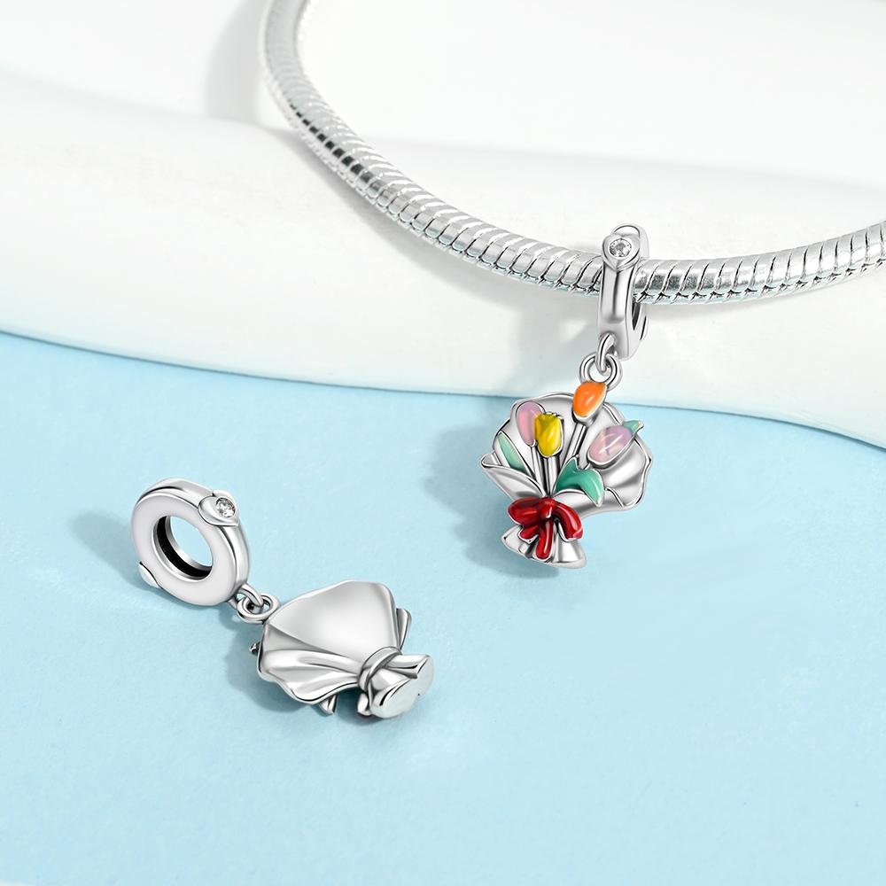 Valentines Day Gift Fireworks Daisy Rose Bird Copper Plated For Charms Popular Copper Plated Bracelet For Jewelry Making