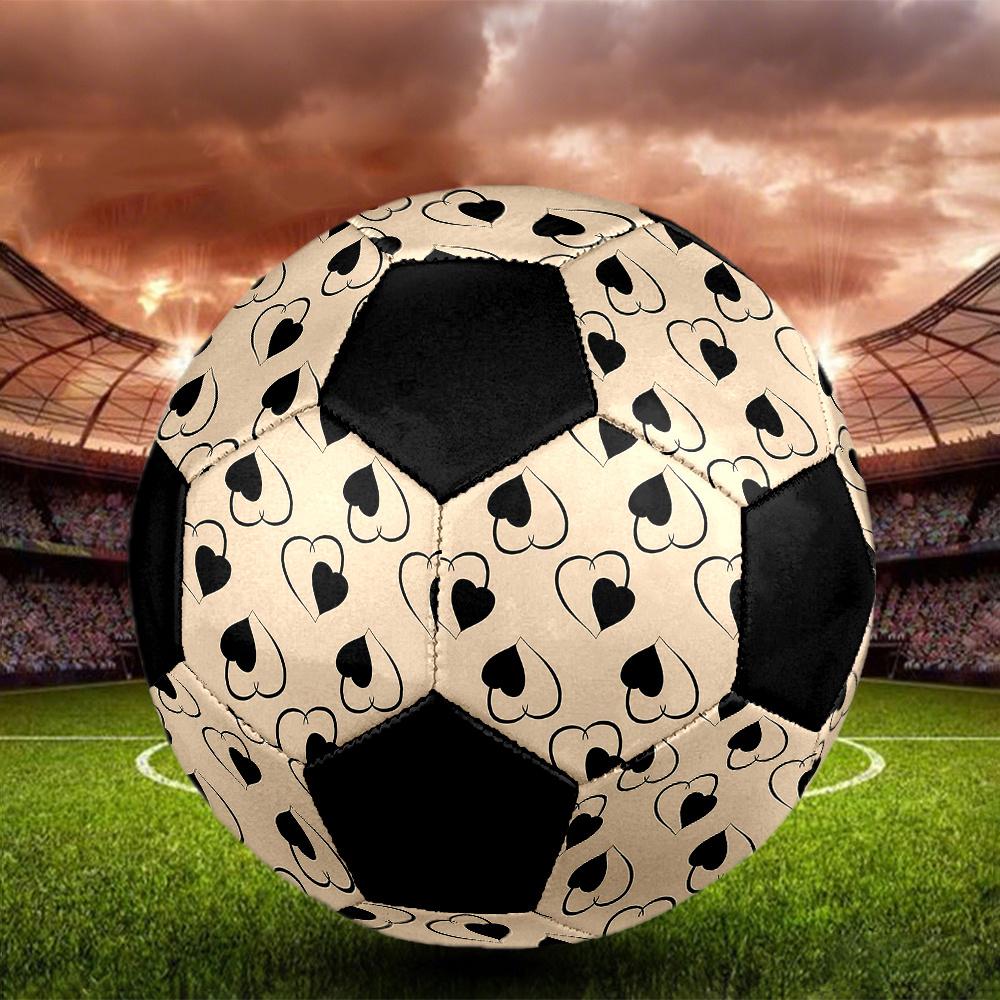 1PC Heart Love Soccer Ball Size 5 Football Machine Sewn Indoor/Outdoor Universal Football A20