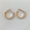Korean Style Geometric Twisted Heart Earrings: Light Luxury Multi-Layer Niche Ear Jewelry for Women