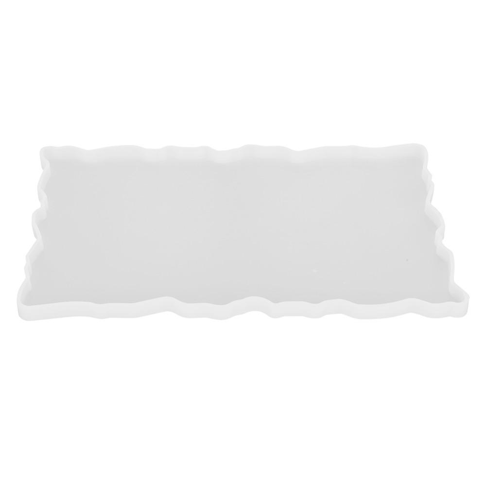 Resin Casting Mould Soft Silicone Mould White 11.8 x 7.5 Inch Tea Tray Mould Silicone Fruit Tray Mould Agate Dish Crafting