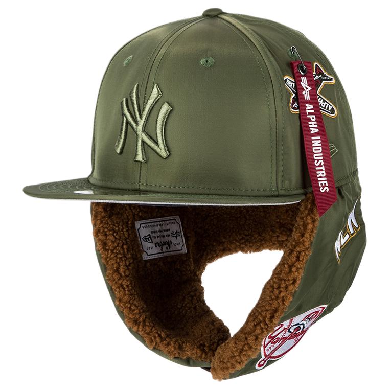 New Era Alpha Industries X MLB New York Yankees Nylon Baseball Cap Unisex caps Military-Green 60692354