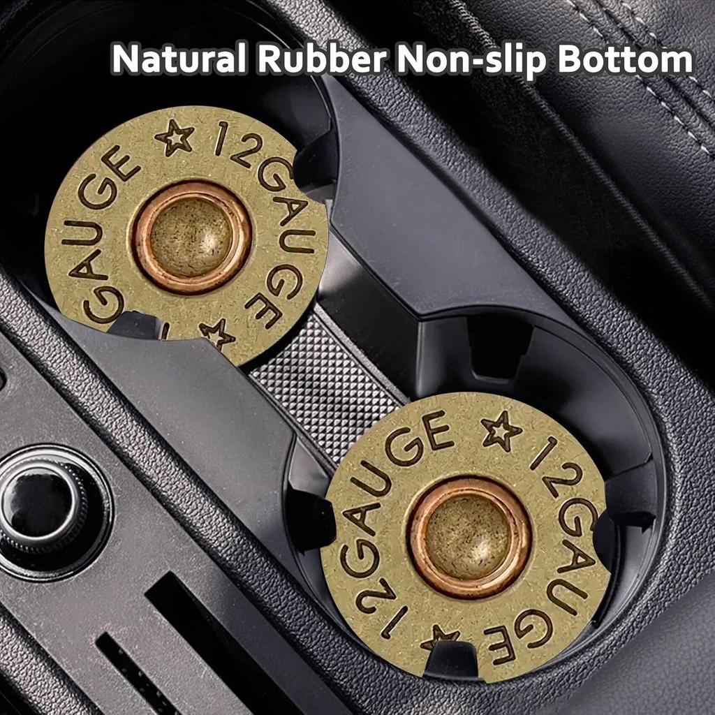 Car Coasters for Cup Holders,2 PCS Universal Non-Slip Black Leopard Print Car Coasters,2.75" Rubber Mat,Leopard Cars Accessories Cup Drink Holder