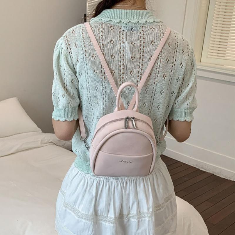 Spring New Fashi Sweet Casual Small Backpack for Women Casual and Simple Commuting Bag Fashiable and Versatile Shoulder Bags