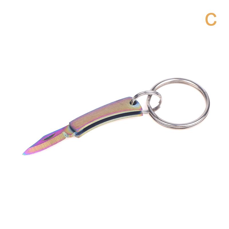 New Stainless Steel Mini Folding Knife Ultra Small Portable Pocket Knife Express Open Box Keychain EDC Small Folding Knife