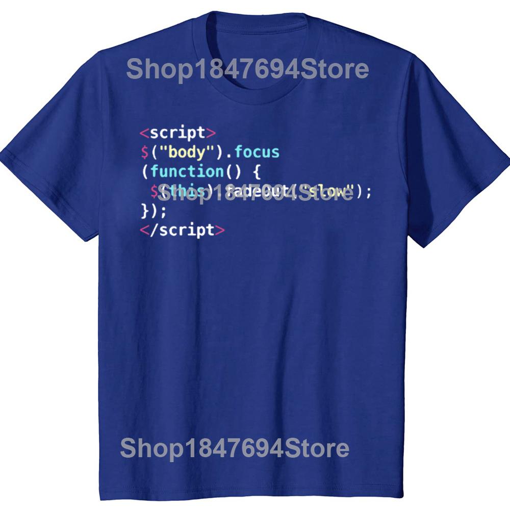 Javascript Code Programmers Geek T Shirts Summer Graphic Cotton Streetwear Short Sleeve Birthday Gifts T-shirt Mens Clothing