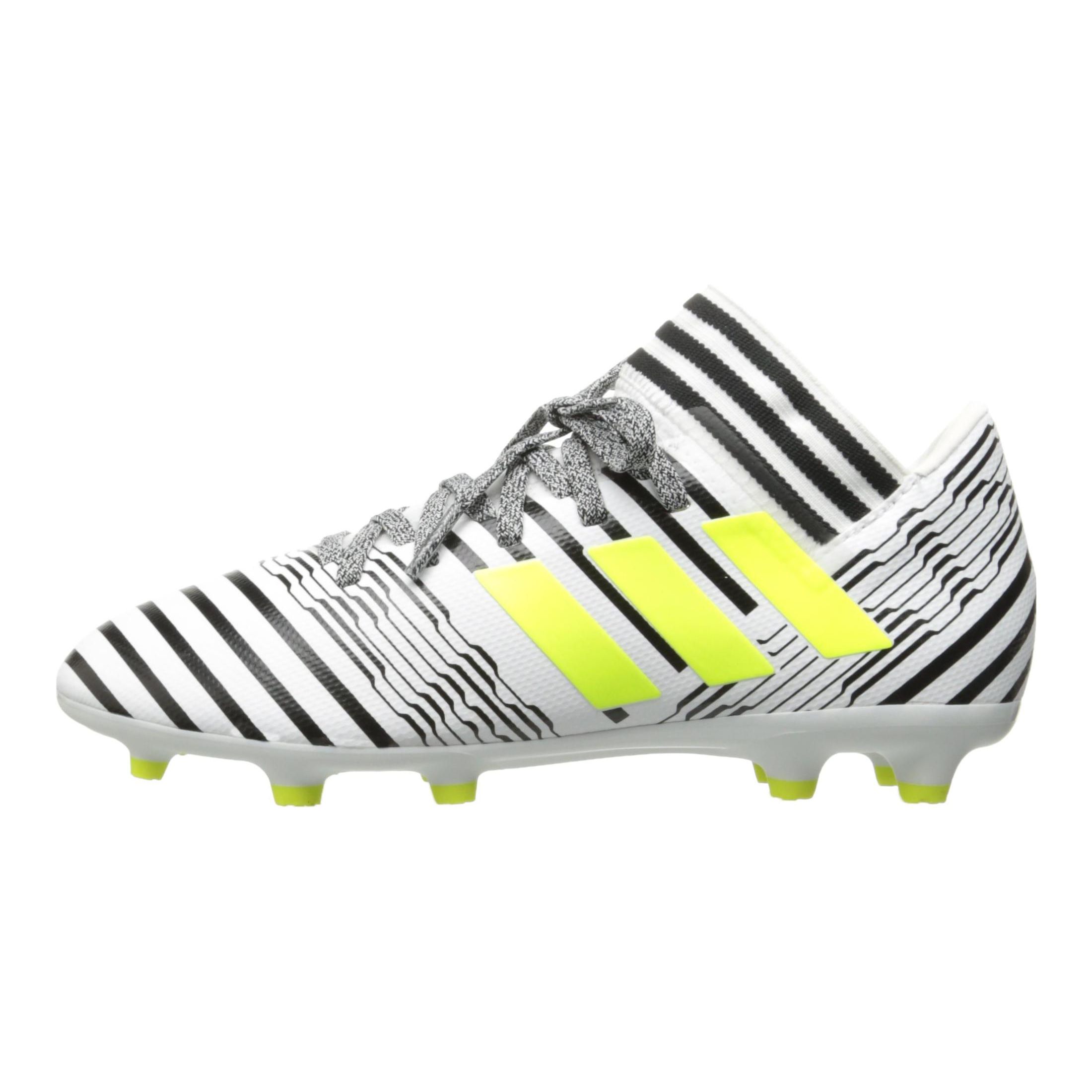 Adidas Nemeziz Круглый носок Удобные FG (Резиновый длинный стержень) Нескользящие Прочные Футбольные Бутсы Унисекс Футбольные Бутсы Белый Желтый Черный S82426 38
