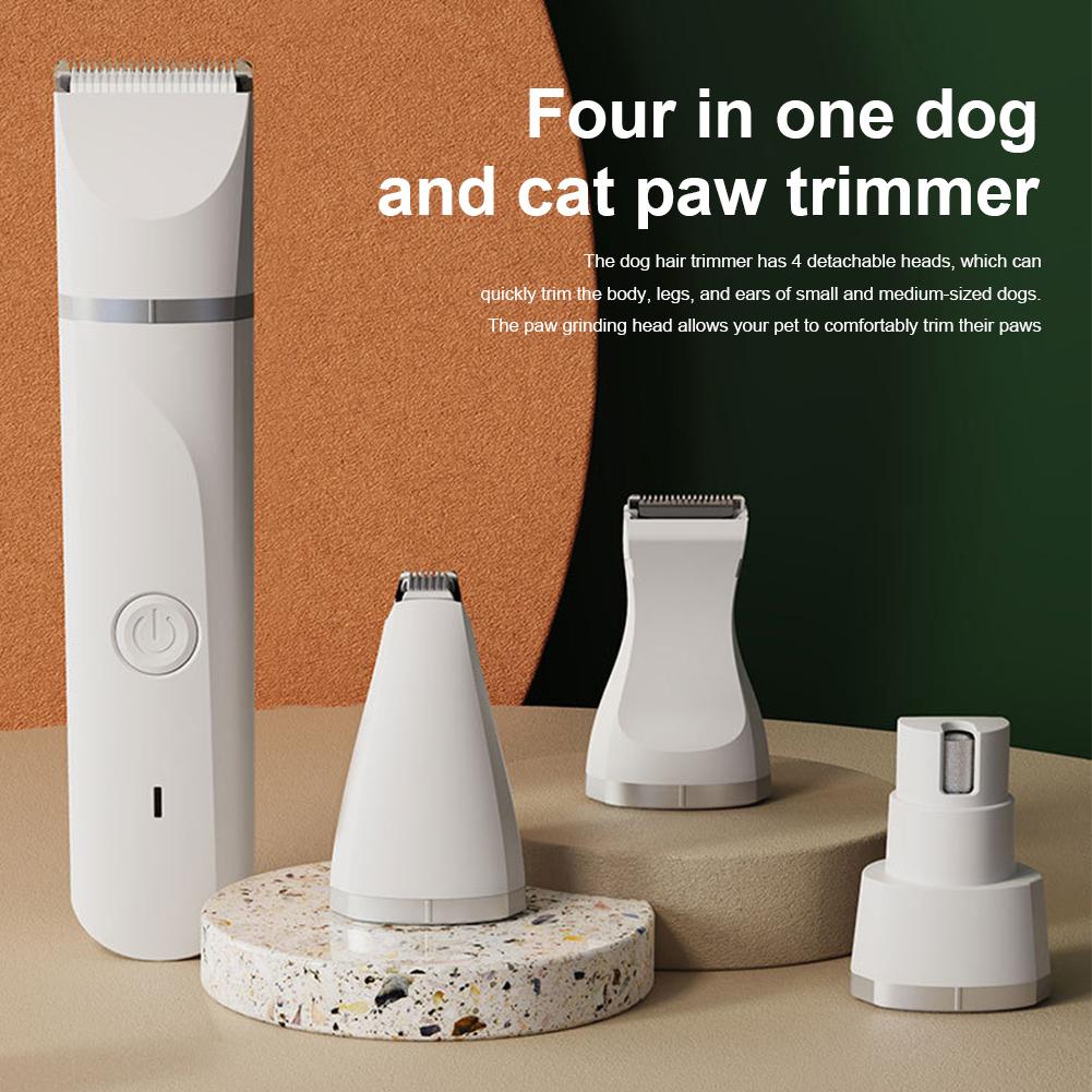 Dog Grooming Kit 4 in 1 Dog Grooming Clippers Paw Trimmer Pet Hair Trimmer for Paw Nail Face Ears Legs Body