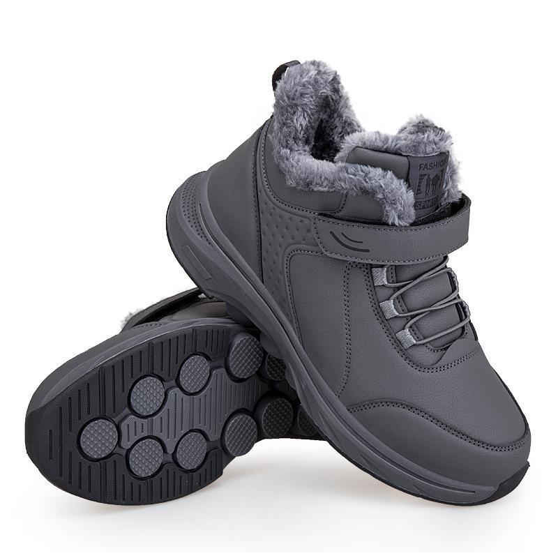 Fleece Cotton Shoes Winter High-top Fleece Thickened Large Cotton Northern Parents Walking Shoes Non-slip Mother Shoes