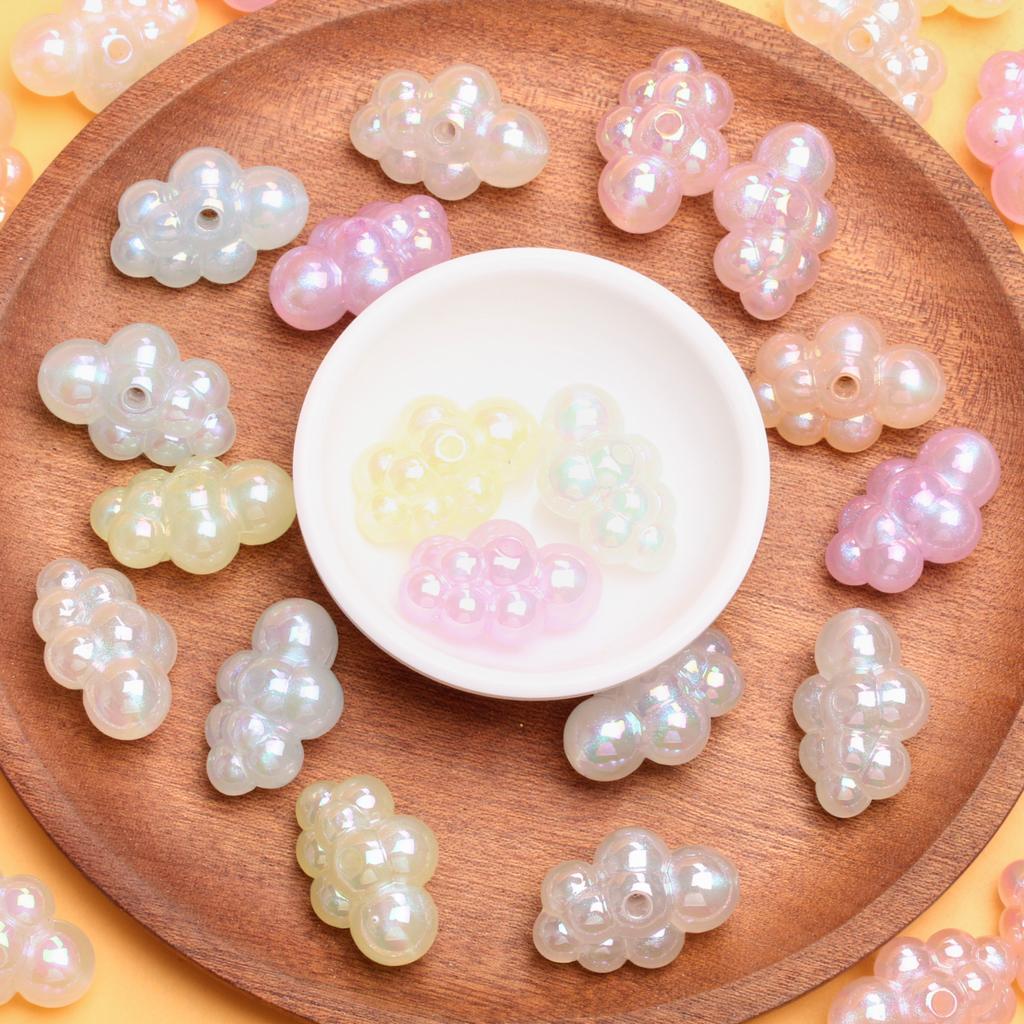 200pcs Bracelet Necklace DIY Handmade Accessories Jewelry Material Cloud Duo Beads UV Phantom Fashion Hairpin