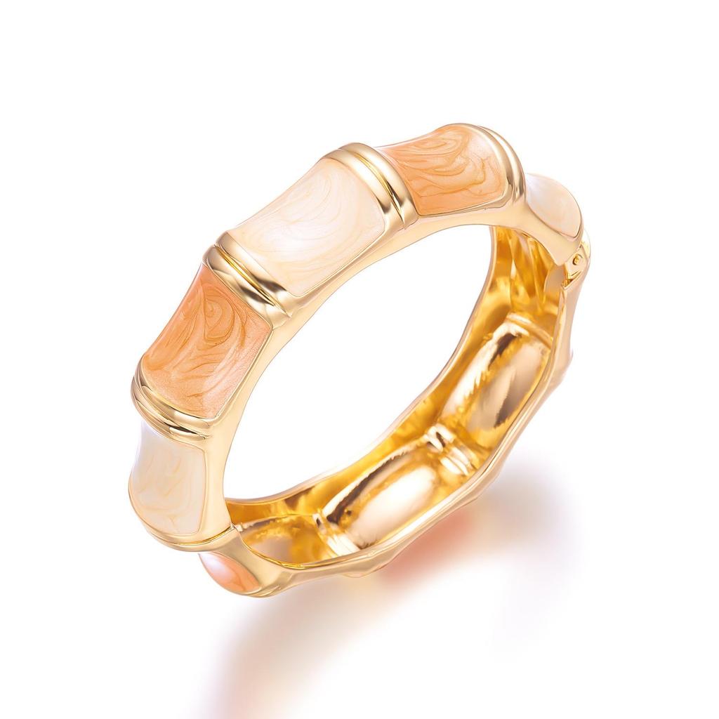 Vintage Geometric Gradient Drip Oil Wide Bangle Bracelet Accessories