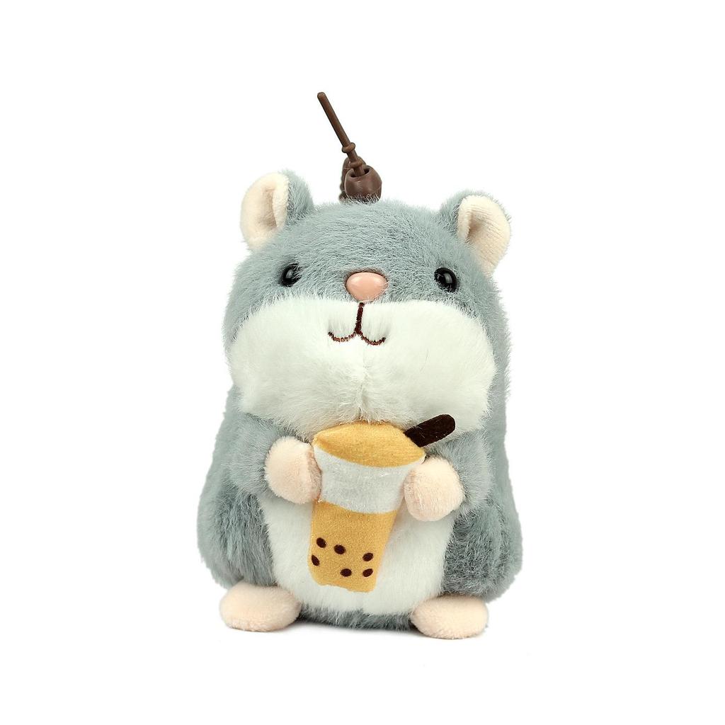 Roztomilý kreslený křeček s plyšovou klíčenkou a přívěskem na tašku pro arkádové drápové automaty