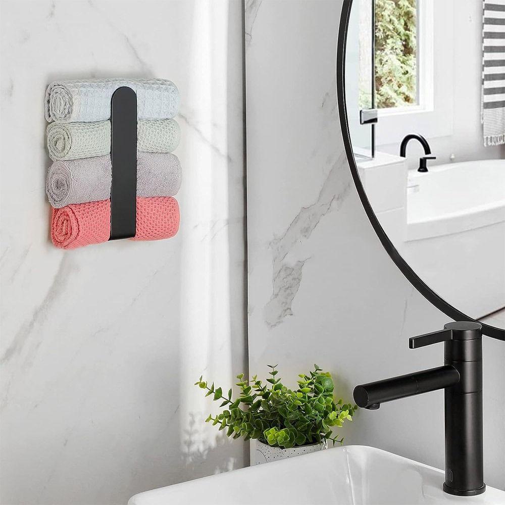 Self Adhesive Hand Towel Bar No Punching Toilet Paper Holder Accessories Hand Towel Holder