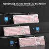 White US Layout Retro Typewriter Round 3 Brightness Full Numeric Silent for Pink & LightWired Keyboard, Style, Keycaps, Backlit, Levels, Size,