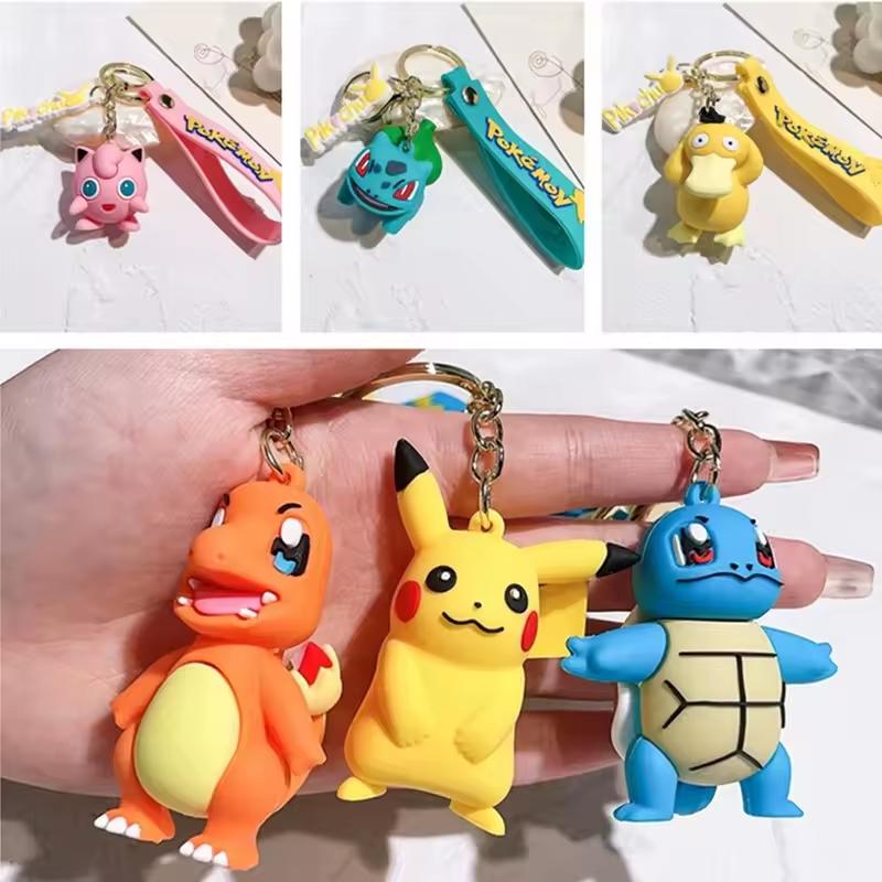 Originální figurka Pikachu módní kreslený klíčenka Pokmon anime dekorativní model hračka dekorace auta dětská