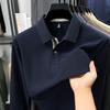 100% Cotton Luxury Polo Shirt Long Sleeve Men'S Classic Simple Solid Color Business Casual Spring Autumn Comfort Premium T-Shirt