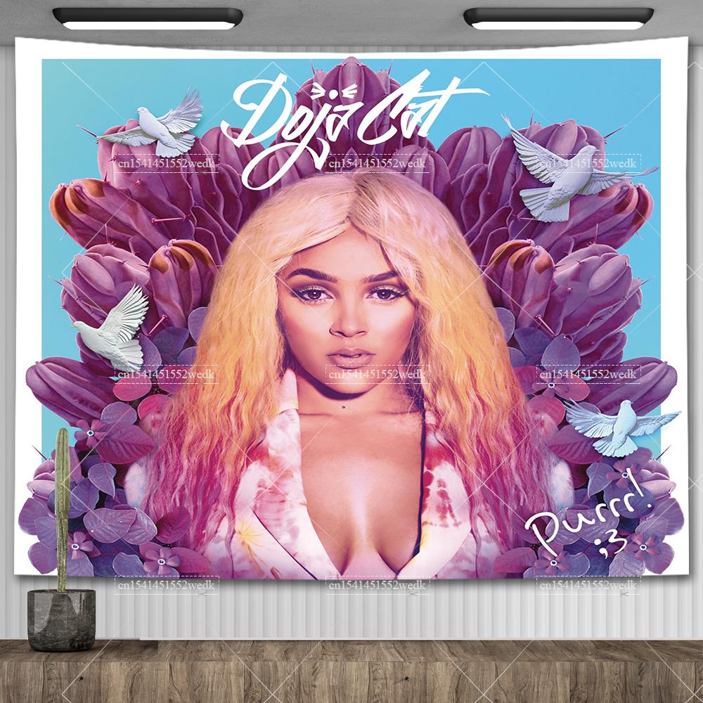 Doja Cat Scarlet Müzik Albümü Kapak Posteri Duvar Asılı Goblen Hiphop Pop Goblenler Estetik Oda Dekorasyonu Arka Plan Bezi