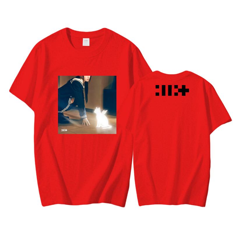 

ILLIT - Do The Dance Футболки Аниме Принт 100% Хлопок Футболка Графическая Печать Мультяшный Комикс Круглый Вырез Повседневные Футболки XXL красный