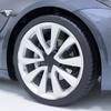 4PCS Black Wheel Hub Cover For Tesla For Model 3 2017 To 2024 Car Maintenance Wheel Hub Cap 1044234-00-A Car Accessories