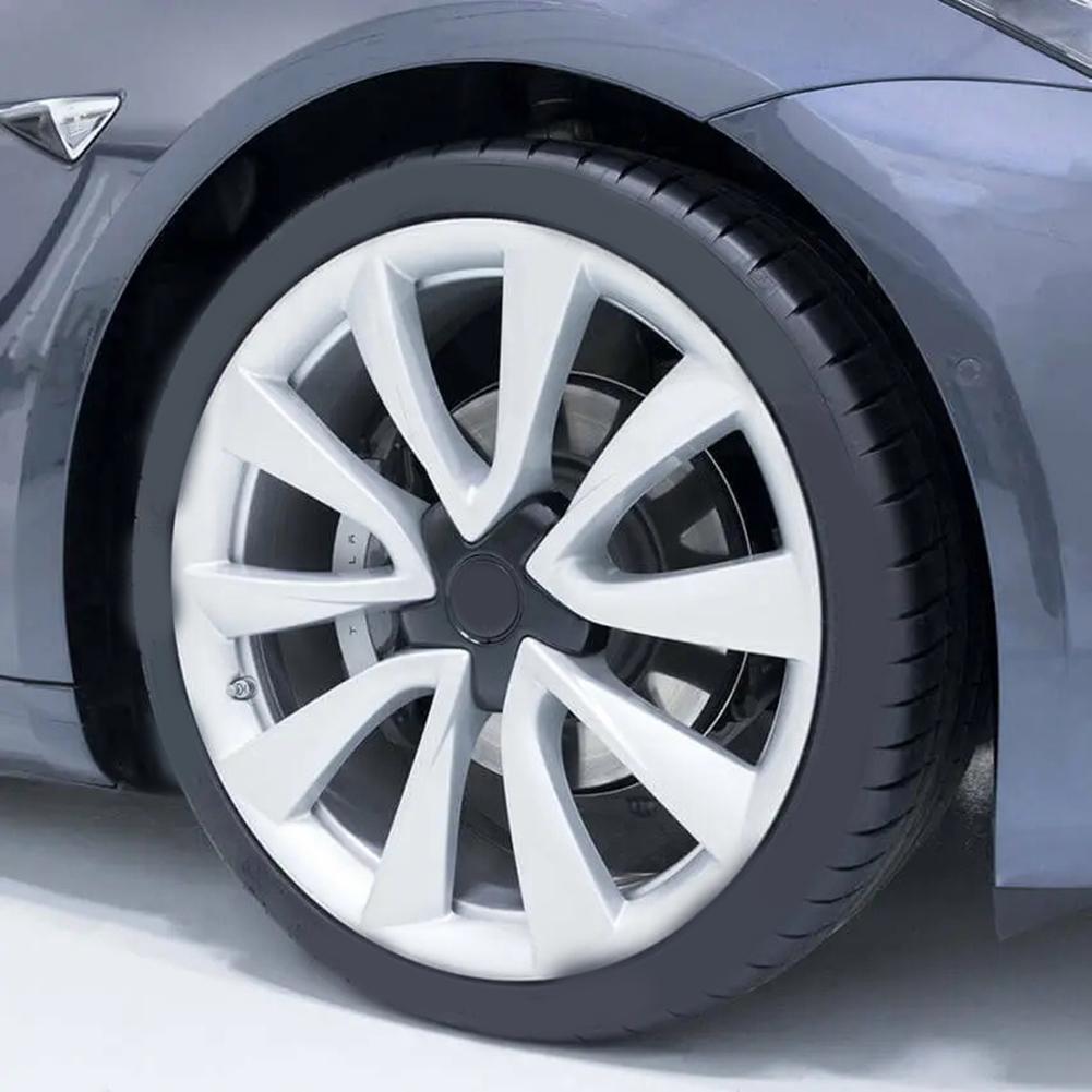 4PCS Black Wheel Hub Cover For Tesla For Model 3 2017 To 2024 Car Maintenance Wheel Hub Cap 1044234-00-A Car Accessories