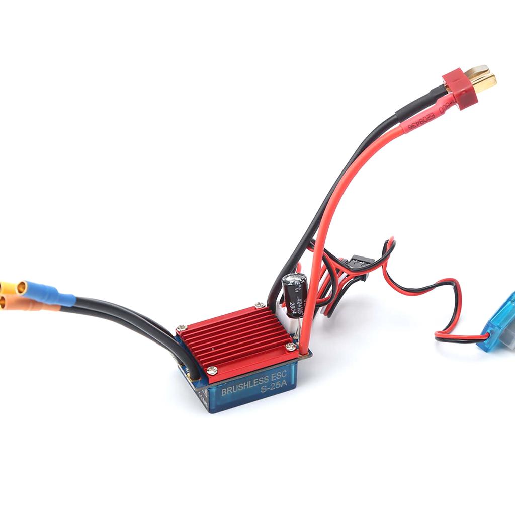 2430 7200KV 4P Sensorless Brushless Motor with 25A Brushless ESC;Electric Speed Controller:for 1Celsius16 1Celsius18 RC Car Truck
