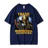 Ich esse Zement T-Shirt Lustig Sarkastisch Beleidigend Zufälliges Katzen-Meme Aufdruck T-Shirts Herren Damen Freizeit 100% Baumwolle Oberteile Übergroßes T-Shirt
