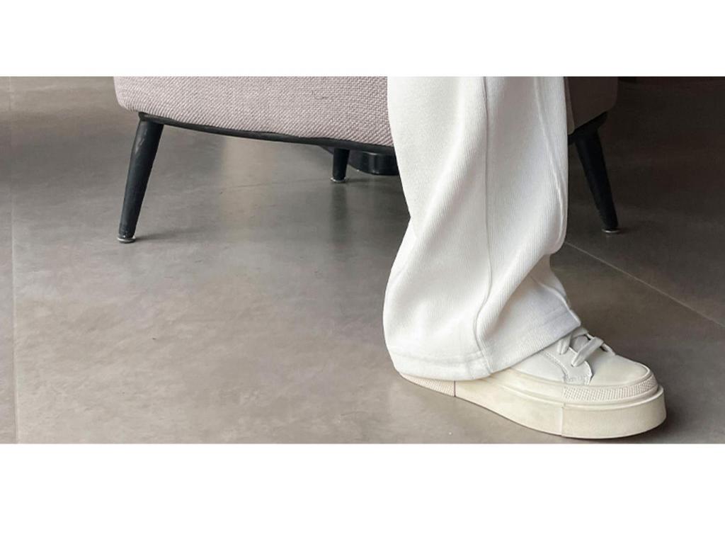 2024 Plus Size Fleece-Lined High Waist Wide Leg Pants for Women - Slimming Casual Autumn Winter Wear