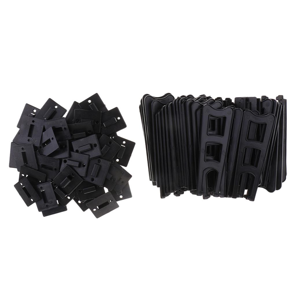 

(50 Pack)Adjustable Plastic Display Stand Easel Stand Holder,Displays Picture Frames, Photo,Art Collection,Black 11.5x4.5cm