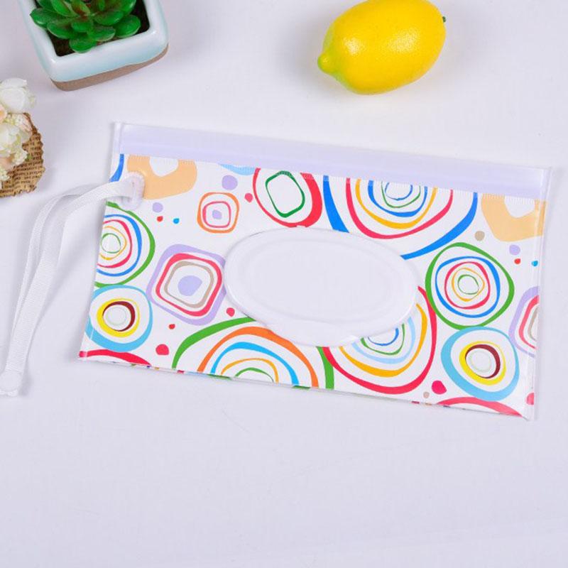 EVA Baby Våtservettpåse Bärbar Våtservetthållare Fodral Fliklock Tryckknapp Återanvändbar Påfyllningsbar Kosmetikpåse Användbar Servettlåda