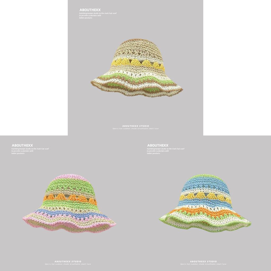 Summer Straw Hat With Wide Brim For Women Sun Protection Beach Vacation Fashion