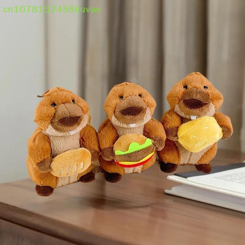 Cute Creative Groundhog Plush Pendant Cartoon Stuffed Animal Doll Keychain Backpack Hanging Decoration Keyring Gifts