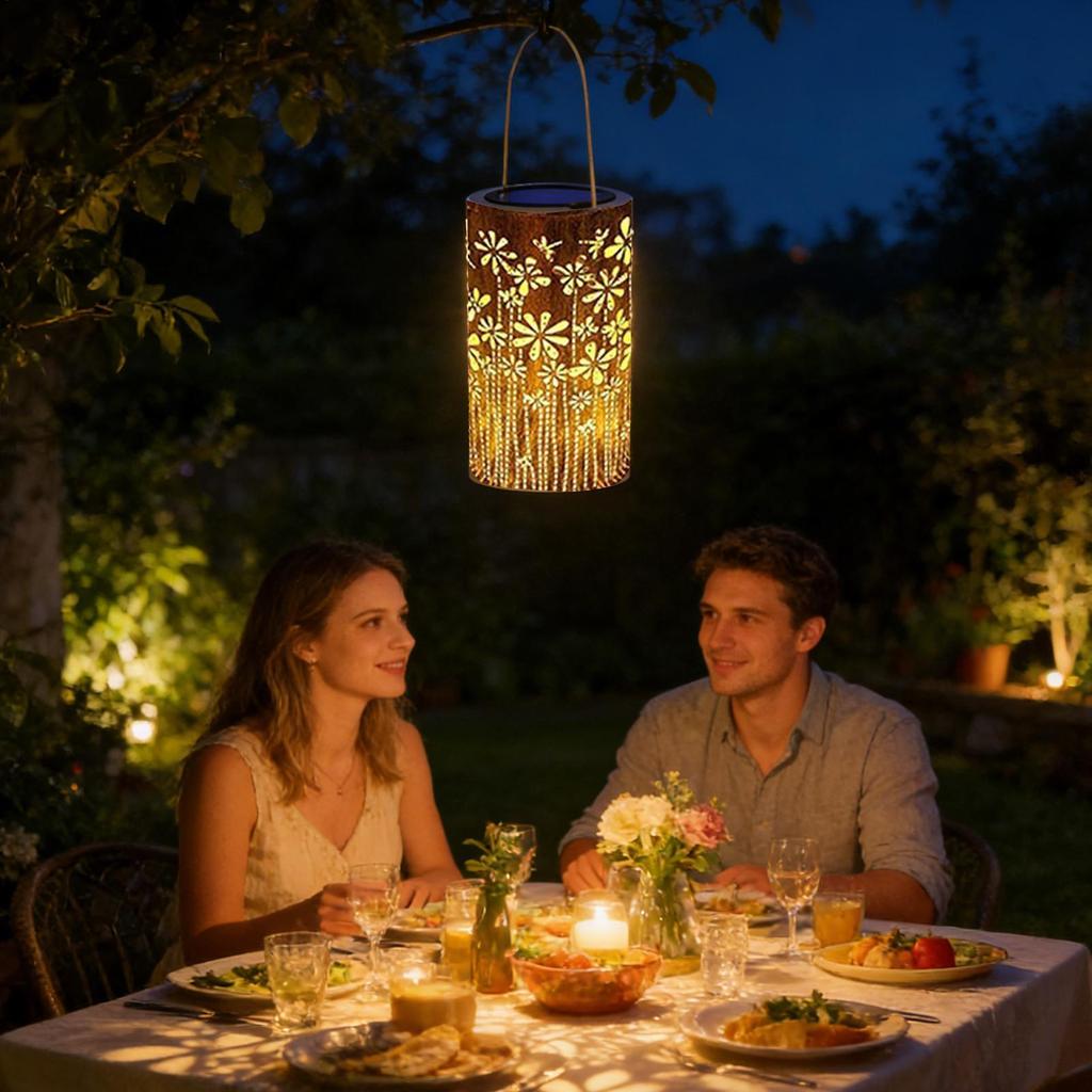 Außenlaternen für Veranda Wasserdichte Blumenlampen Dekorationen Solare Wegbeleuchtung Außen für Hof Draußen Weg Landschaft