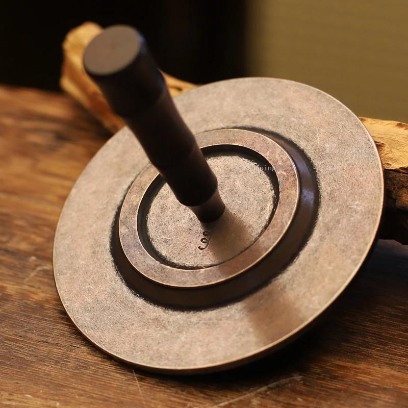 Purple Copper Color Pure Brass Ladle for Shovelling Ash Pressing Incense Supplies/Adding Incense Powder and Removing Ash Tool