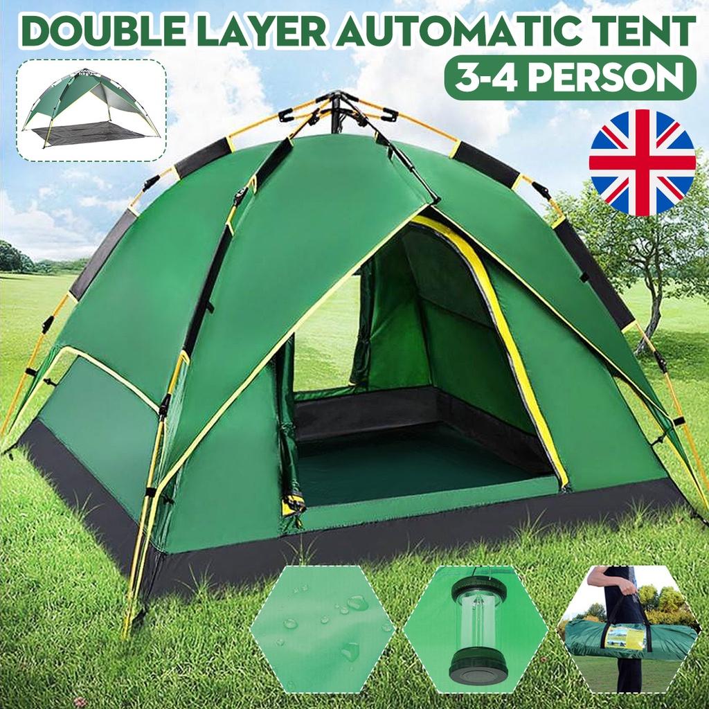 200 X 200 X 135cm 3-4 Person Dual Layer Waterproof Windbreak Portable Outdoor Equipment Camping Tent